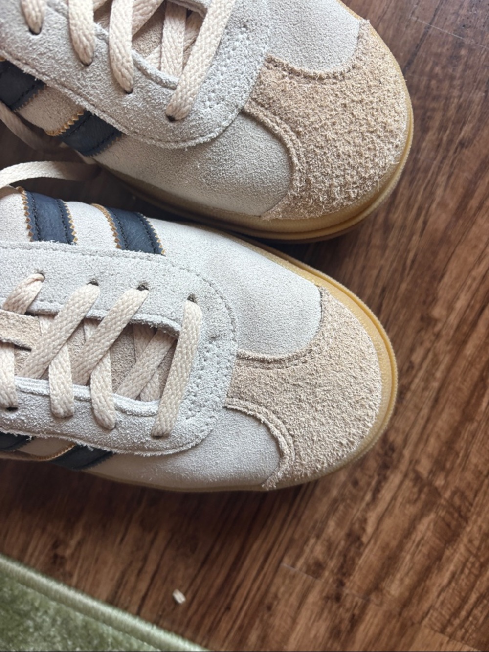 Adidas Gazelle Black, Gold and Tan - Like New - Picture 4 of 5